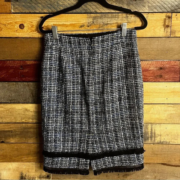 J. Crew Blue Tweed Skirt Size 0 - Picture 2 of 11